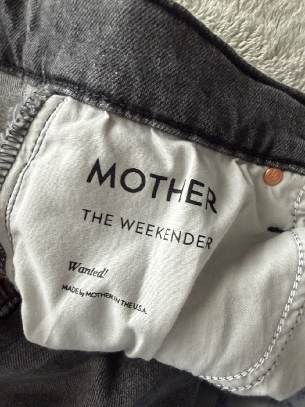 MOTHER The Weekender Women's Flared Jeans - Washed Black/Grey Stretch Denim 25 - Picture 5 of 9